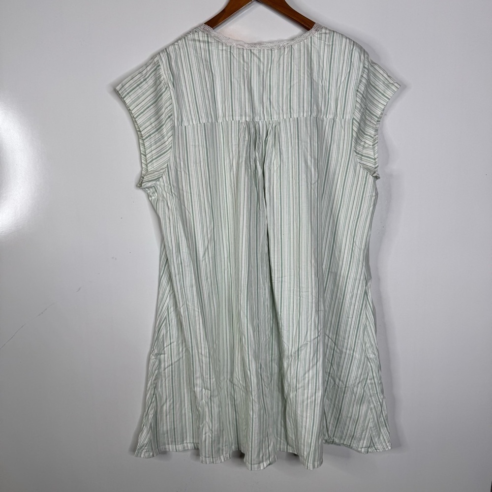 Eileen West‎ Green Striped Night Shirt Size 2x - Picture 2 of 4